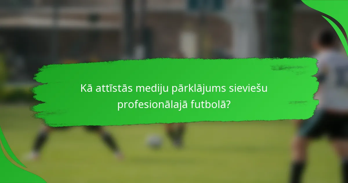 Kā attīstās mediju pārklājums sieviešu profesionālajā futbolā?