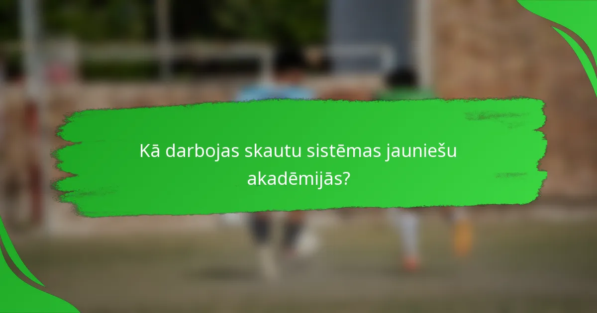 Kā darbojas skautu sistēmas jauniešu akadēmijās?