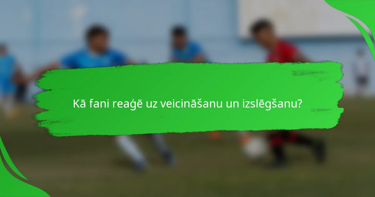 Kā fani reaģē uz veicināšanu un izslēgšanu?