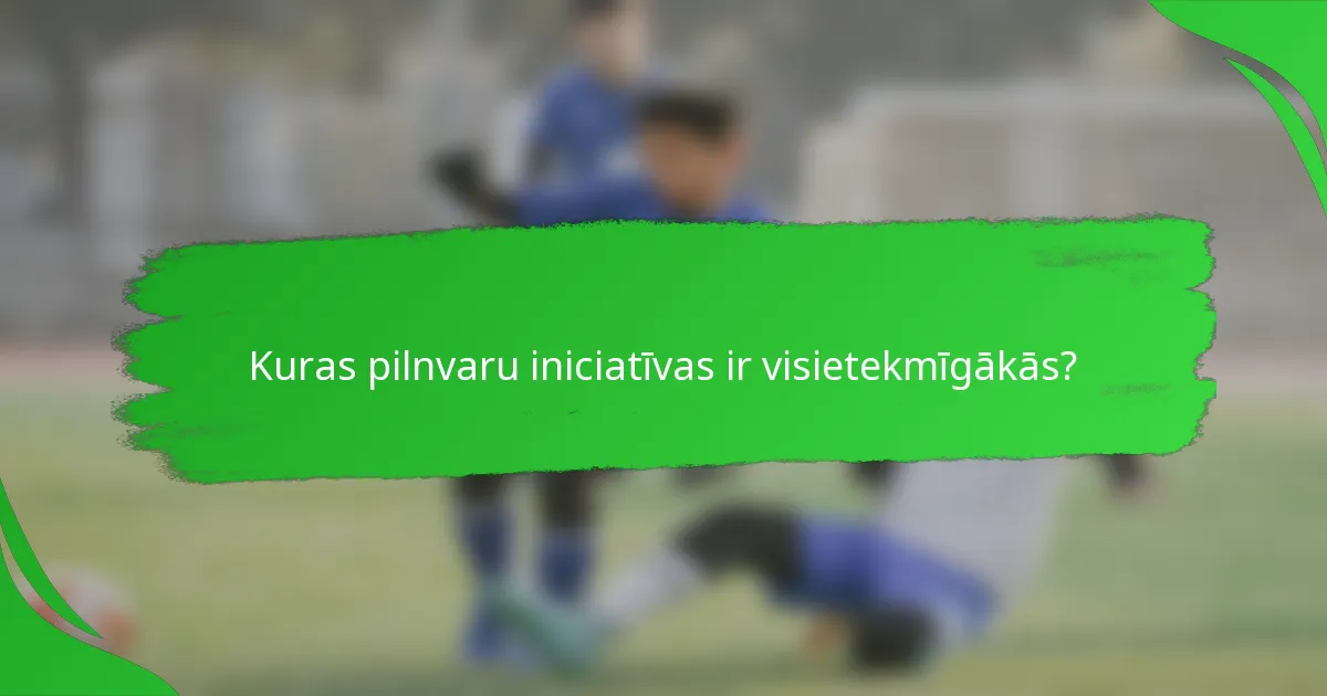 Kuras pilnvaru iniciatīvas ir visietekmīgākās?
